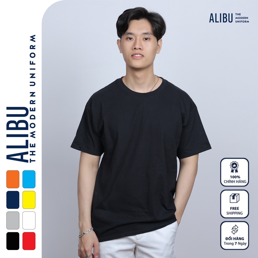 Áo thun trơn Cotton 100% hàn Lạnh kiểu rộng tay lỡ thun co dãn 4 chiều Unisex nam nữ - ALIBU