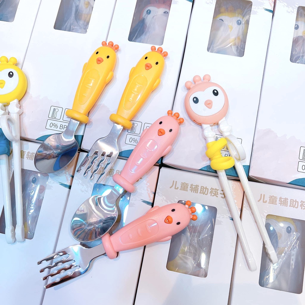 SET THÌA,ĐŨA,DĨA TẬP GẮP HÌNH GÀ CAO CẤP