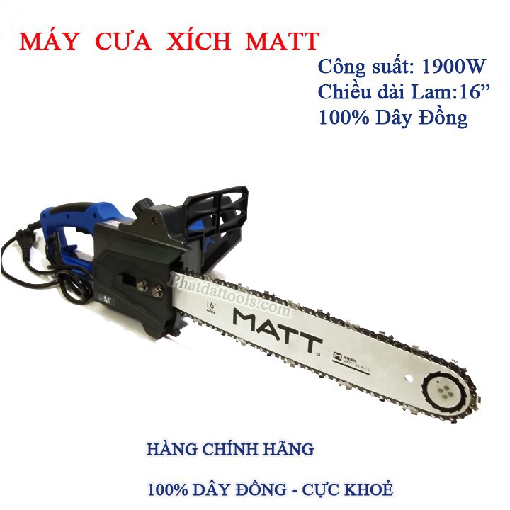 Máy cưa xích chạy điện MATT 405-3 tặng mũi tô vít 4 usa