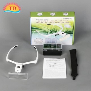 Kính lúp đeo mắt No.9892BP có đèn led, phóng đại 1X 1.5X 2.0X 2.5X 3.5X