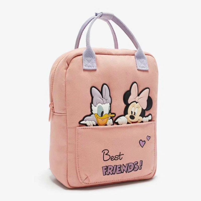 Balo Zara Minnie Daisy hồng hàng xuất xịn