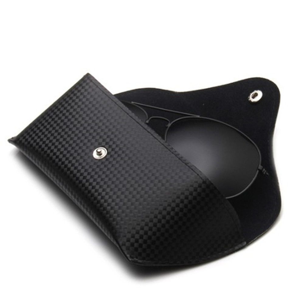 Hộp Đựng Mắt Kính Chất Liệu Da PU Mềm Có Nút Cài Thời Trang Cho Nam Và Nữ