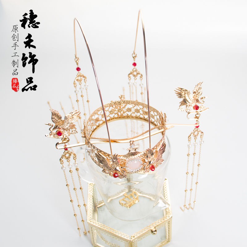 + Vương Miện Cài Tóc Đính Đá Sang Trọng Cho Cô Dâu