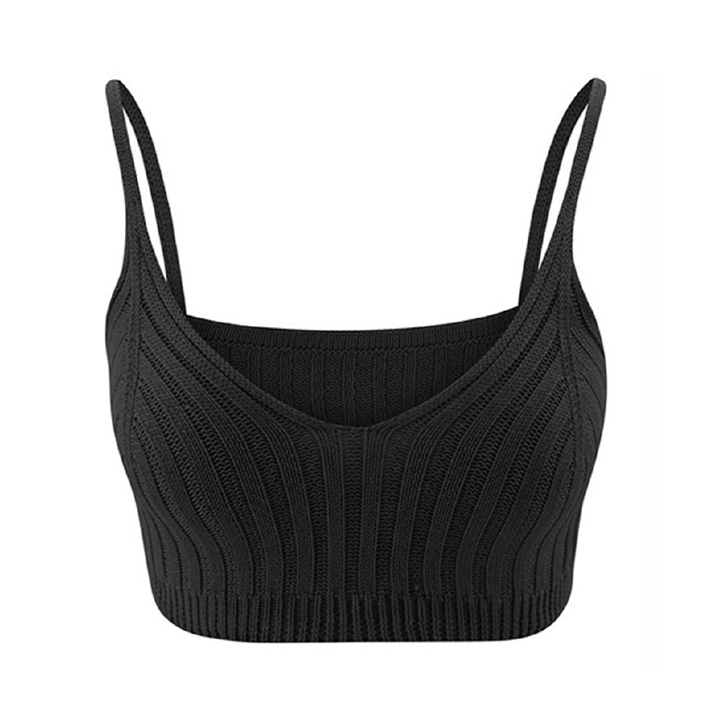 Áo Croptop Dệt Kim Không Tay Thời Trang Mùa Hè Cho Nữ | BigBuy360 - bigbuy360.vn