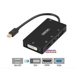 Cáp chuyển đổi mini Displayport to HDMI VGA DVI có tiếng Unitek Y-6354BK