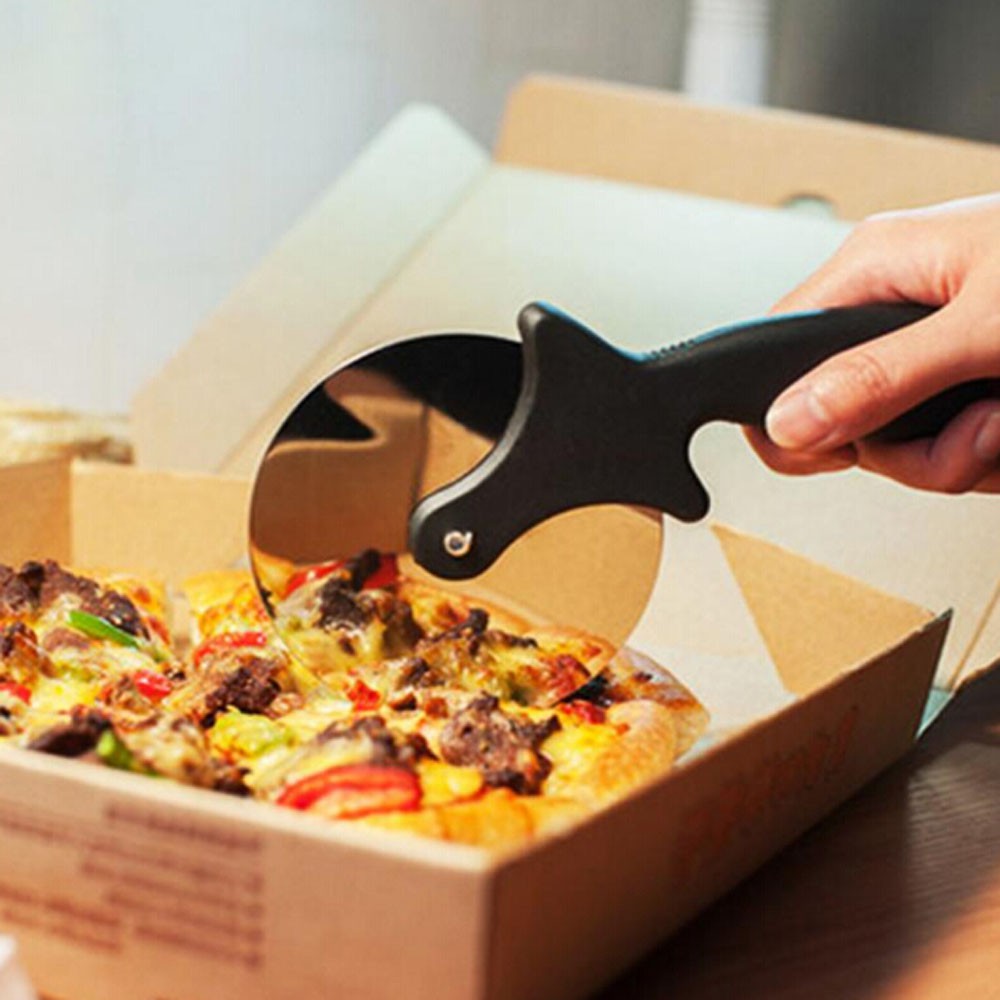 Dao lăn cắt bánh pizza lưỡi tròn bằng thép không gỉ