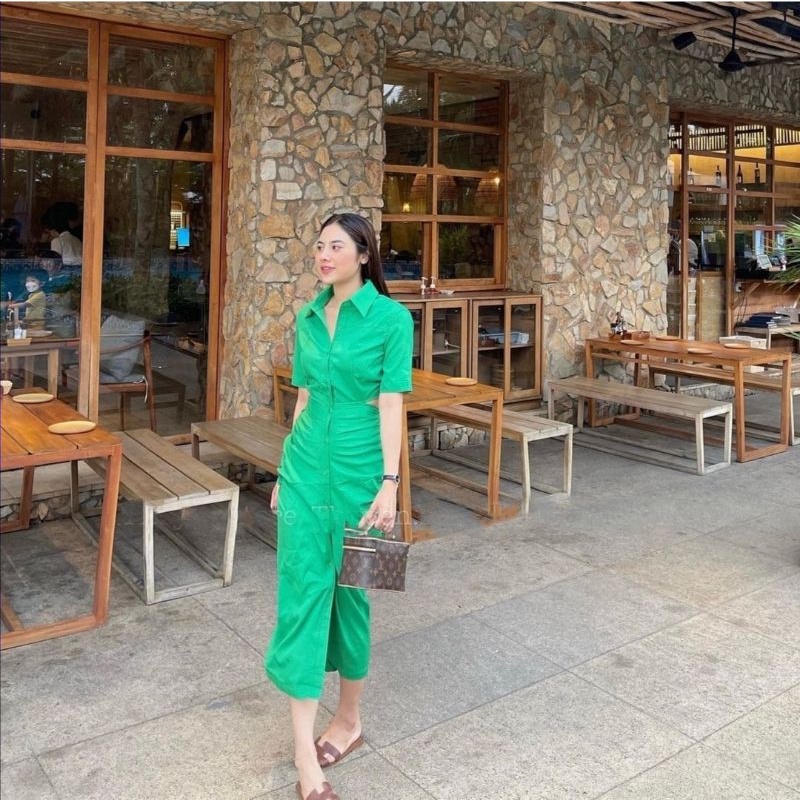 ĐẦM CẮT EO VẢI LINEN NHIỀU MÀU HÀNG XUẤT XỊN ZR