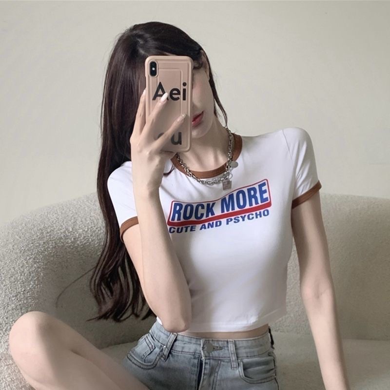 Áo Croptop Cổ Tròn ROCKMORE