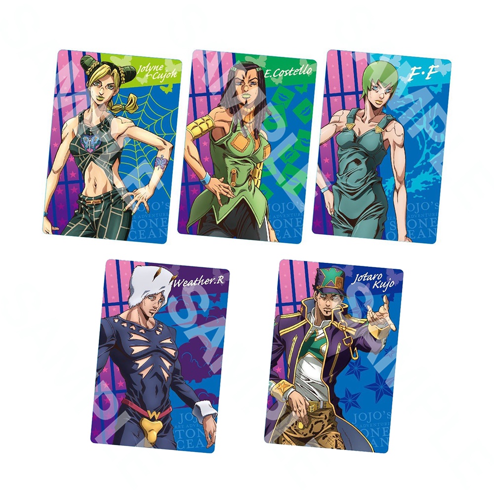 Ảnh card bo góc in hình JoJo's Bizarre Adventure thẻ bo viền Cuộc Phiêu Lưu Bí Ẩn 5*8cm anime chibi 5 mẫu