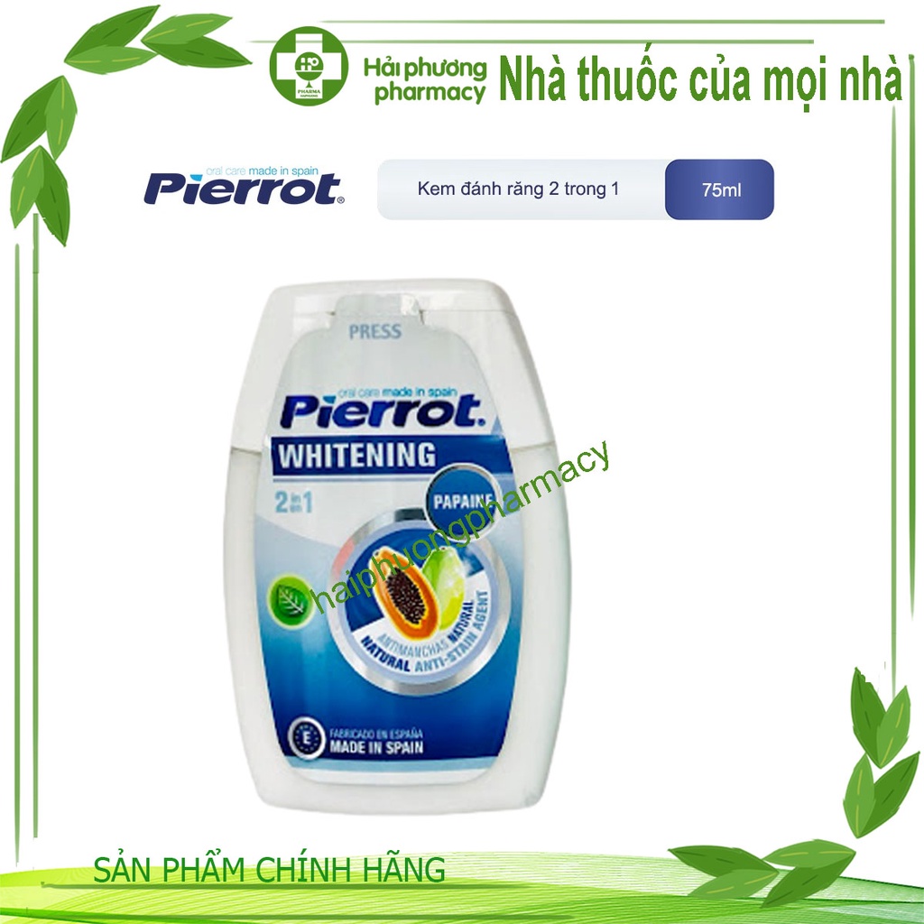 Kem đánh răng 2 trong 1 PIERROT ALOE VERA 2 IN 1