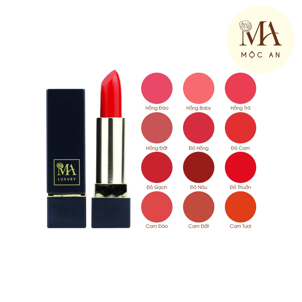 Son Lì Dưỡng Bền Màu Mềm Môi Luxury Mộc An 5g