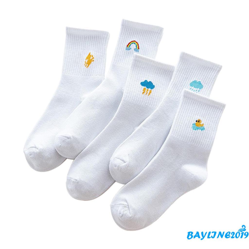 Vớ nữ dệt kim cổ cao in hình hoạt hình dễ thương