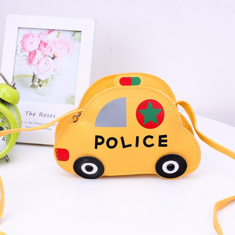 Túi Đeo Chéo Da Pu Hình Xe Hơi Hoạt Hình Đáng Yêu Dành Cho Bé