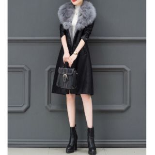 ÁO KHOÁC DA FORM DÀI CỔ LONG CAO CẤP