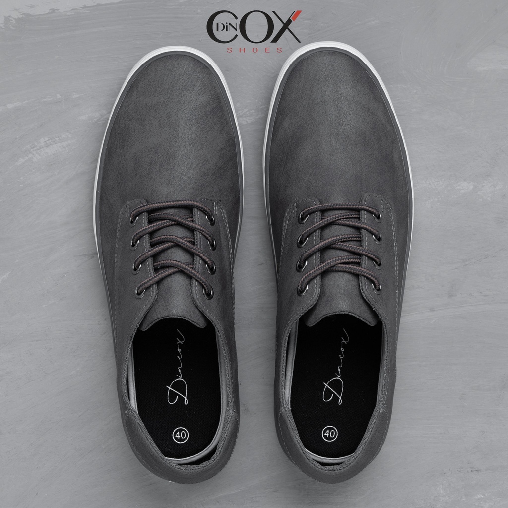 Giày Sneaker Da Nam DINCOX E11 Sang Trọng Màu Charcoal