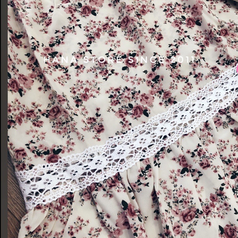 Đầm hoa nhí dáng suông, form rộng, kèm ảnh chụp cận chất freesize dài váy 100cm, hàng sẵn tại Hana store | BigBuy360 - bigbuy360.vn