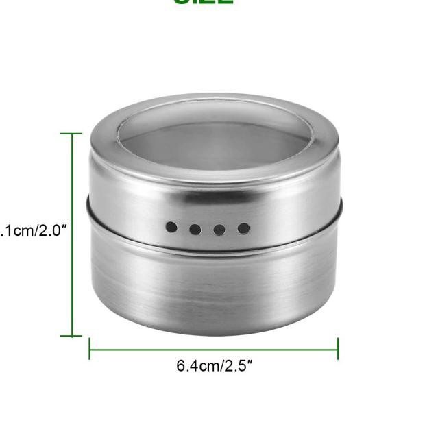 Hộp Đựng Gia Vị Từ Tính Bằng Bạc Mới Nhất Cho Nhà Bếp