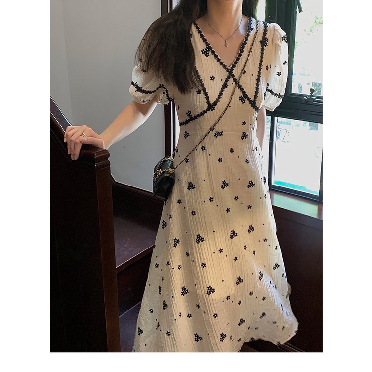 Váy hoa thô boy loại 1 tiểu thư nhẹ nhàng