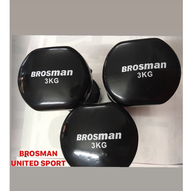 CẶP TẠ TAY  3KG BROSMAN ĐỎ NHẬP KHẨU CHÍNH HÃNG