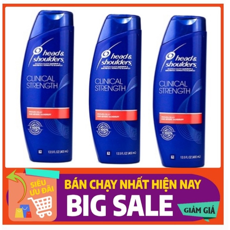 Head Shoulders Mỹ ⚡️𝑪𝒉𝒖𝒂̂̉𝒏 𝑪𝒉𝒊́𝒏𝒉 𝑯𝒂̃𝒏𝒈 ⚡️  Clinical strength 400ML