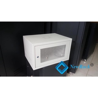 Tủ mạng 6U D400 treo tường đen hoặc trắng (inbox) cánh lưới