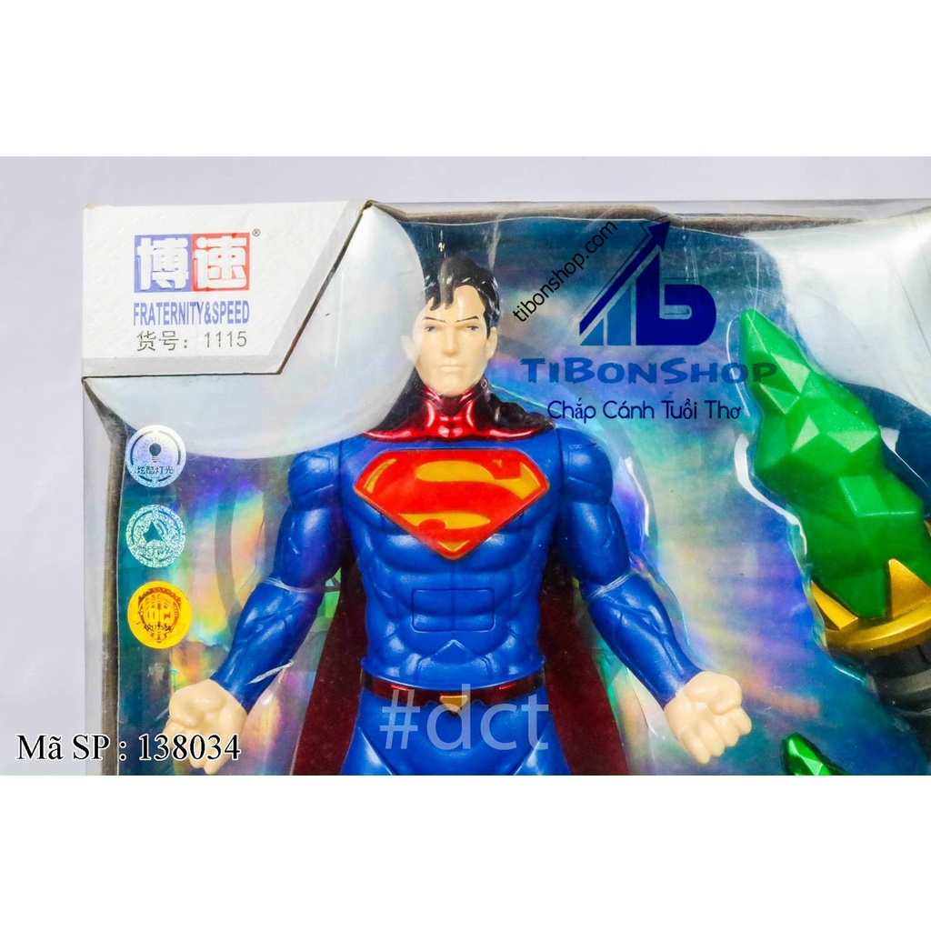 Đồ chơi siêu nhân, Siêu nhân superman có đèn, nhạc loại to có kèm pin