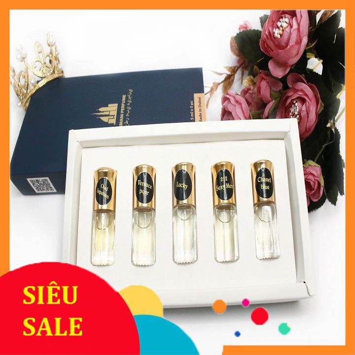 ⚡𝐒𝐈𝐄̂𝐔 𝐑𝐄̉⚡SET 5 MÙI TINH DẦU NƯỚC HOA DUBAI CAO CẤP CẢ NAM, NỮ | Thế Giới Skin Care