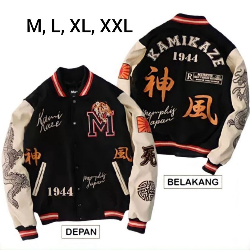 Áo Khoác Bóng Chày OVERSIZE Size Lớn M L XL XXL Phong Cách Nhật Bản Cho Nam Nữ