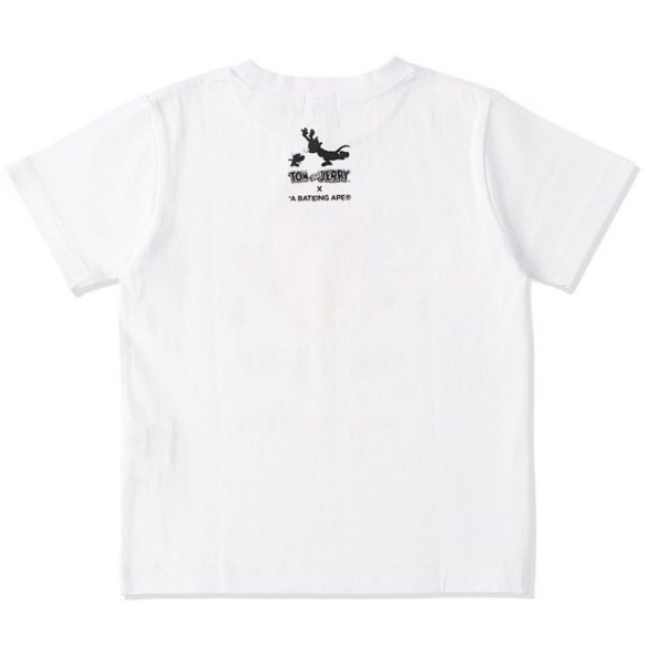 BAPE Áo Thun Ngắn Tay Cổ Tròn Họa Tiết Rằn Ri Thời Trang Cho Trẻ Em Mới