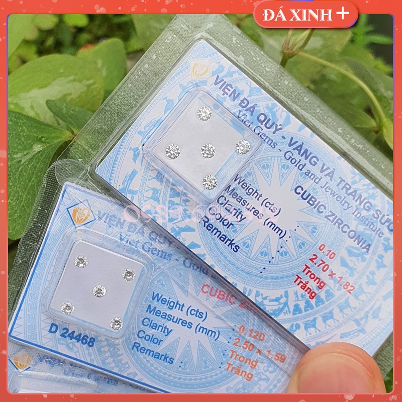 (5v 1v/vỉ) Kim cương nhân tạo chân bằng và chân nhọn