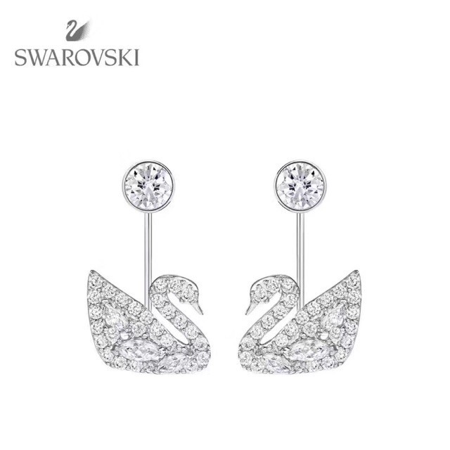Bông Tai Swarovski Hình Thiên Nga Mắt Ngựa