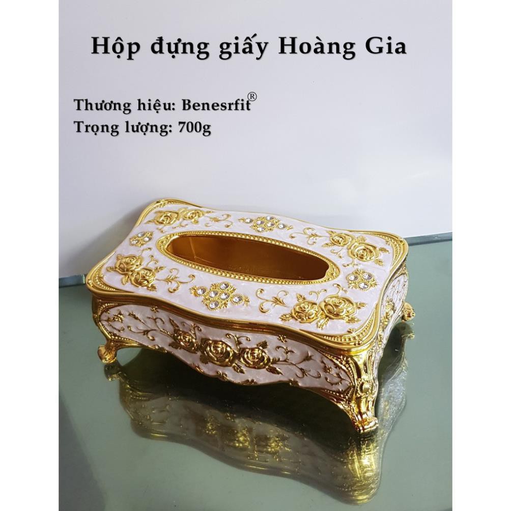 Hộp đựng giấy Hoàng Gia hợp kim