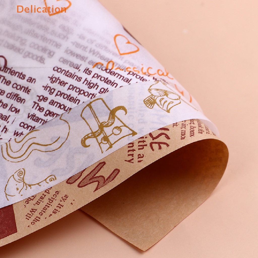 Set 50 Tờ Giấy Lót Hộp Bánh Chống Dầu