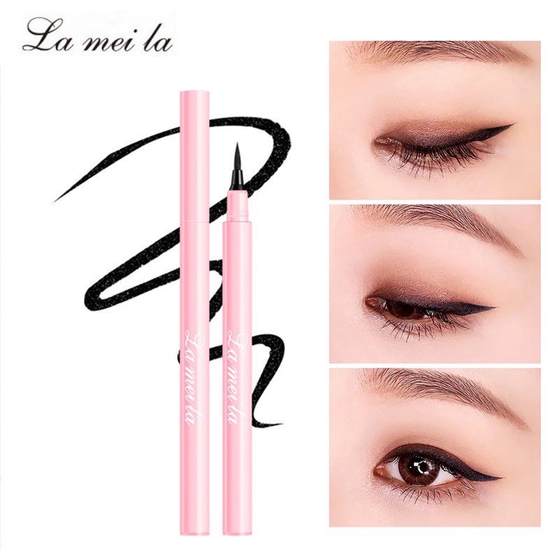 Bút Kẻ Mắt Nước Màu Đen, Kháng Nước Lâu Trôi Lameila Cool Black Quick-Drying Waterproof Eyeliner Pen 2ml Bella Lily 14