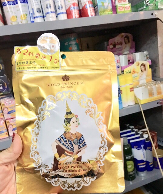 Dán thải độc chân( gói 10 miếng) Gold Princess Thái lan chuẩn tem