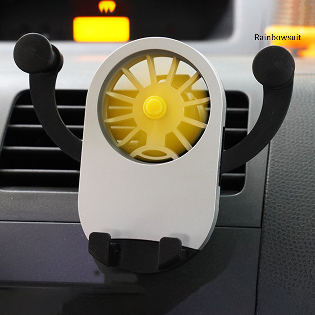 RB- Cellphone Bracket Automatically Adjustable Gravity Aromatherapy Fan Car Air Vent Phone Holder for Auto