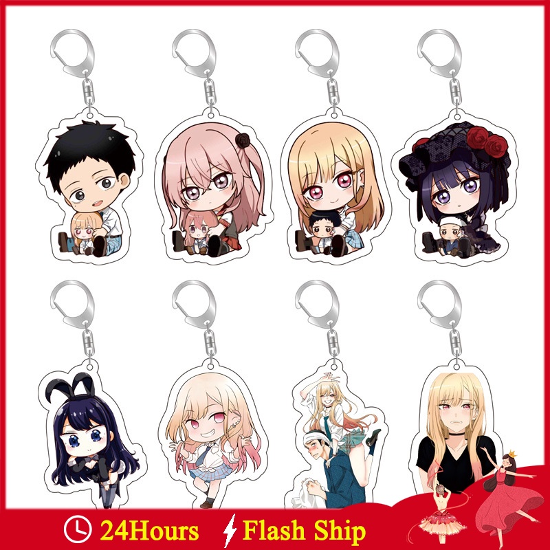 My Dress-Up Darling Acrylic Keychain Anime Cartoon Figure Gojo Wakana Inui Sajuna Kitagawa Marin Pendant Keyring Gifts
