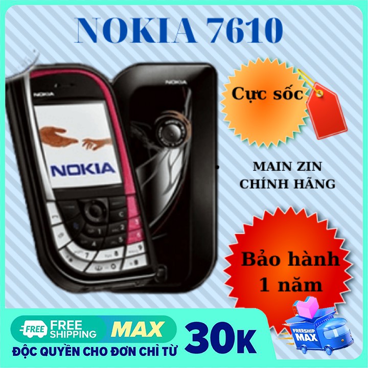 [Sốc] Điện thoại nokia 7610 chiếc lá huyền thoại  main zin giá rẻ chính hãng-Bảo hành 12 tháng