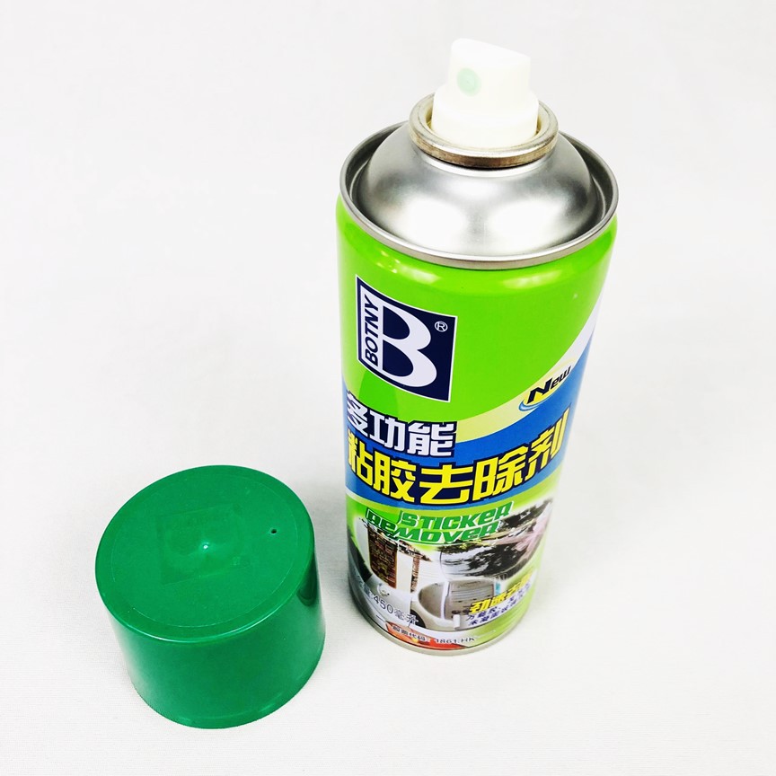 Dung dịch tẩy vết keo dán BOTNY Sticker Remover 450ml, bình xịt loại bỏ vết keo dính lâu ngày kính xe hơi Greennetworks