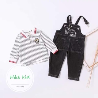 Siêu phẩm yếm jeans chất mềm mại kèm áo trong cho bé YJ90