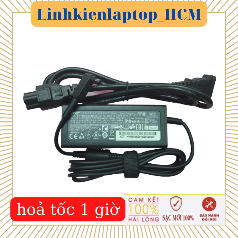 Sạc laptop Acer A515-56 Swift 3, Alpha 12 SA5-271P SF113  SF314-51 SF314-51-38EE- Sạc acer 19V - 2.37A - 45W chân nhỏ