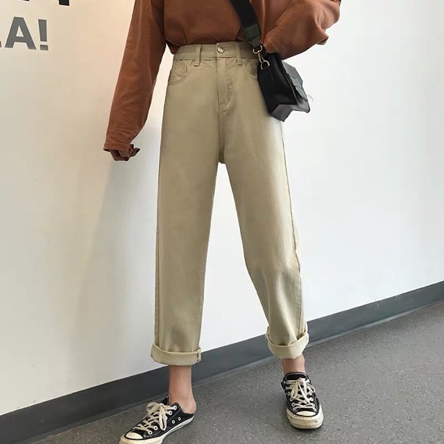 Quần kaki ông suông basic ulzzang | BigBuy360 - bigbuy360.vn