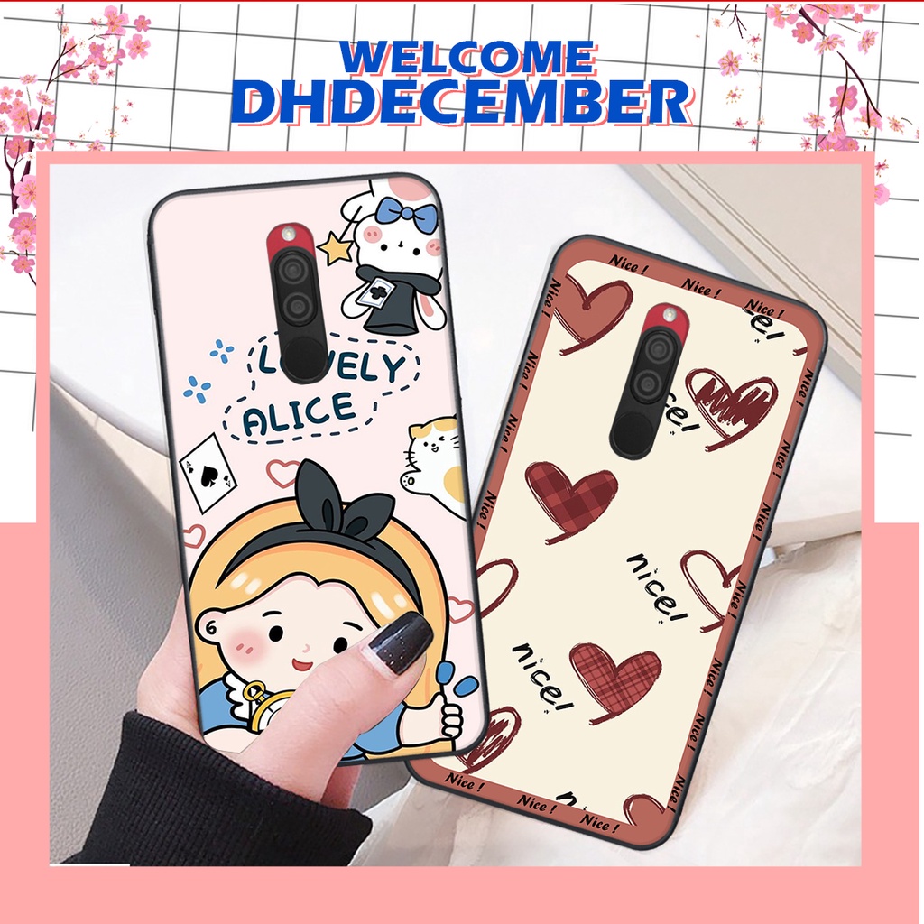 Ốp lưng Xiaomi REDMI 8 in hình nice ,good luck happy ốp xinh viền dẻo đẹp chất
