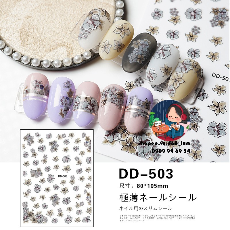 [Video Thực Tế] Nail Sticker - Dán Móng Tay Cánh Hoa