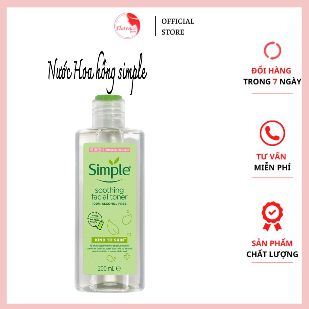 NƯỚC HOA HỒNG Simple Kind To Skin Soothing Facial Toner 200ml