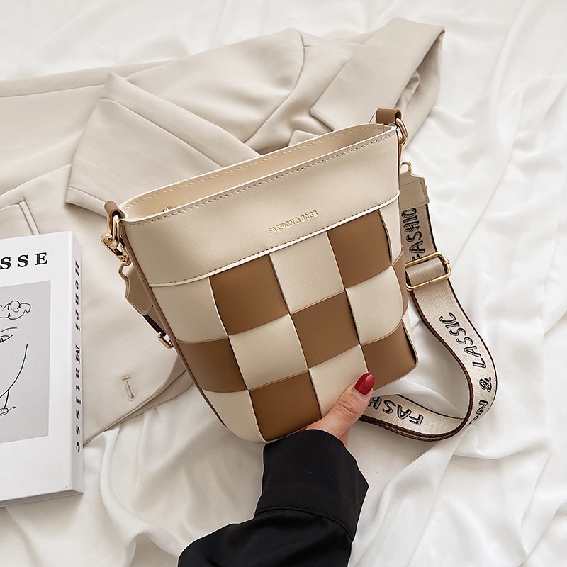 Túi Đeo Chéo Vai Vải Dệt Dây Bản Rộng Thời Trang Dành Cho Nữ