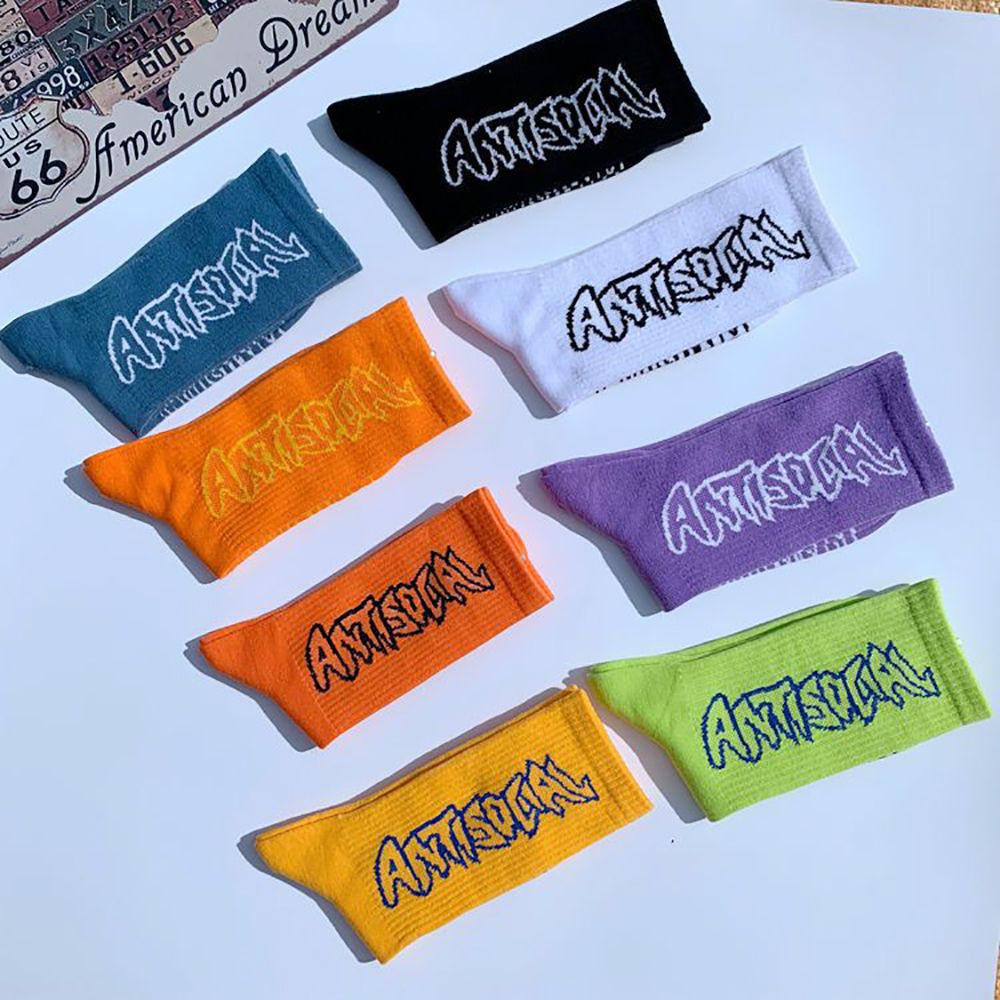 Vớ Cổ Cao In Chữ Phong Cách Hip Hop Thời Trang Cho Nữ