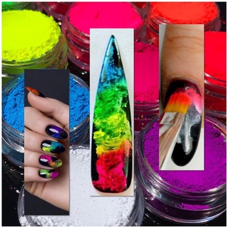 set màu bột neon trang trí móng