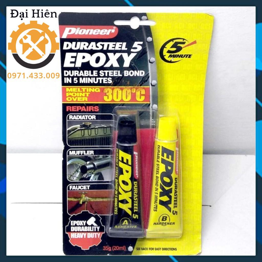 Keo dán kim loại Epoxy chịu nhiệt 300 độ C siêu cứng, siêu bền