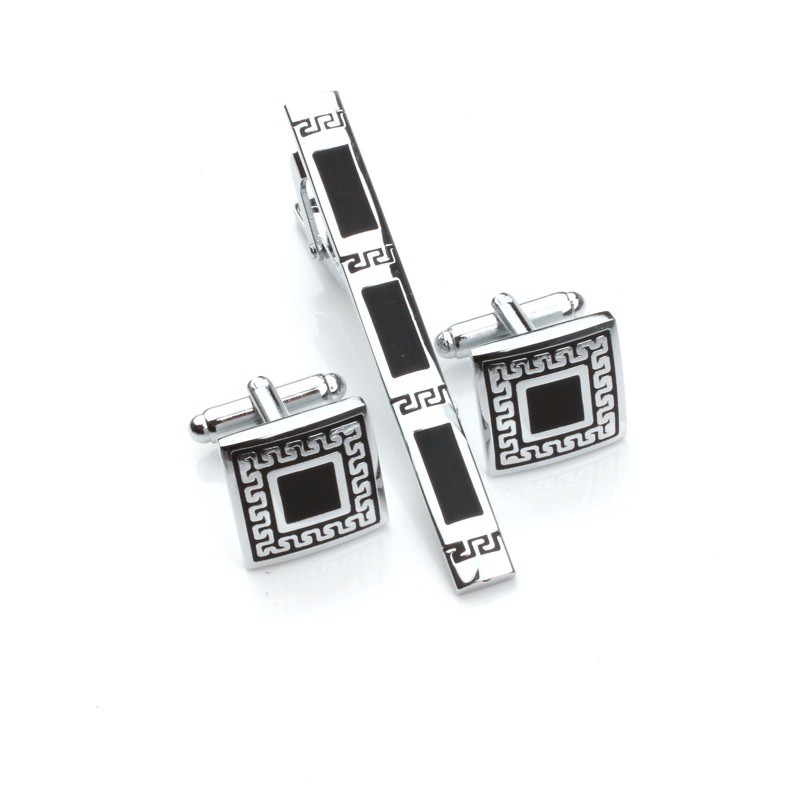 Set Cufflinks khuy măng sét và Kẹp cà vạt cao cấp